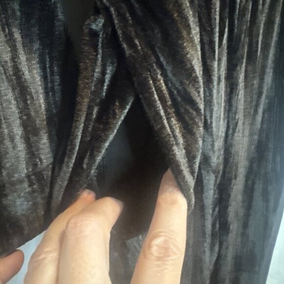 A New Day Women's Black Velour Bell Long Sleeve Jumpsuit Sz XS NEW Party - Picture 5 of 16